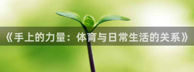 意昂55：《手上的力量：体育与日常生活的关系》